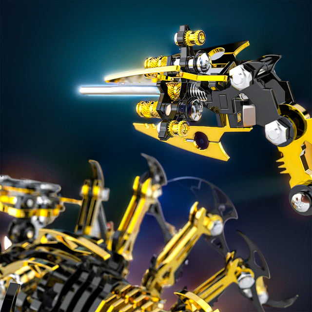 3D Metal Black Gold  Scorpion King Assembly Educational Puzzle DIY Toy