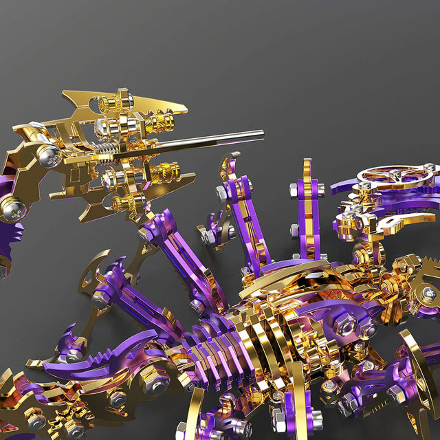 3D Metal Purple Gold  Scorpion King Assembly Educational Puzzle DIY Toy