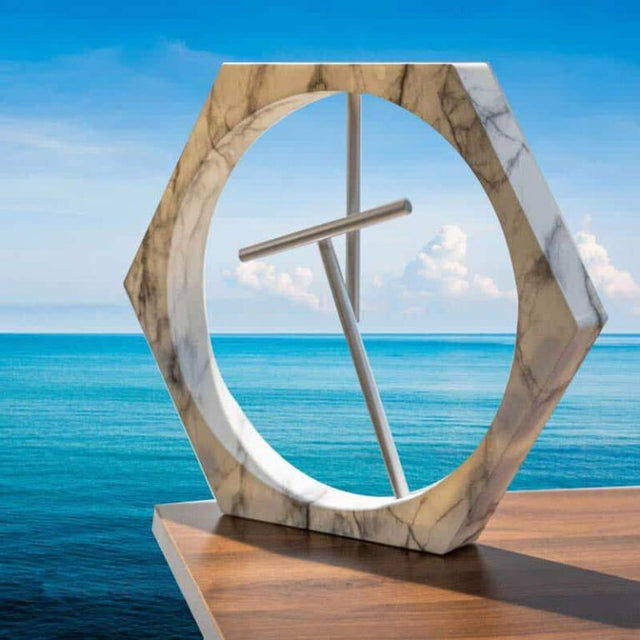Antigravity Swing Sculpture, Kinetic Art Perpetual Motion Aluminum Desktop Toy